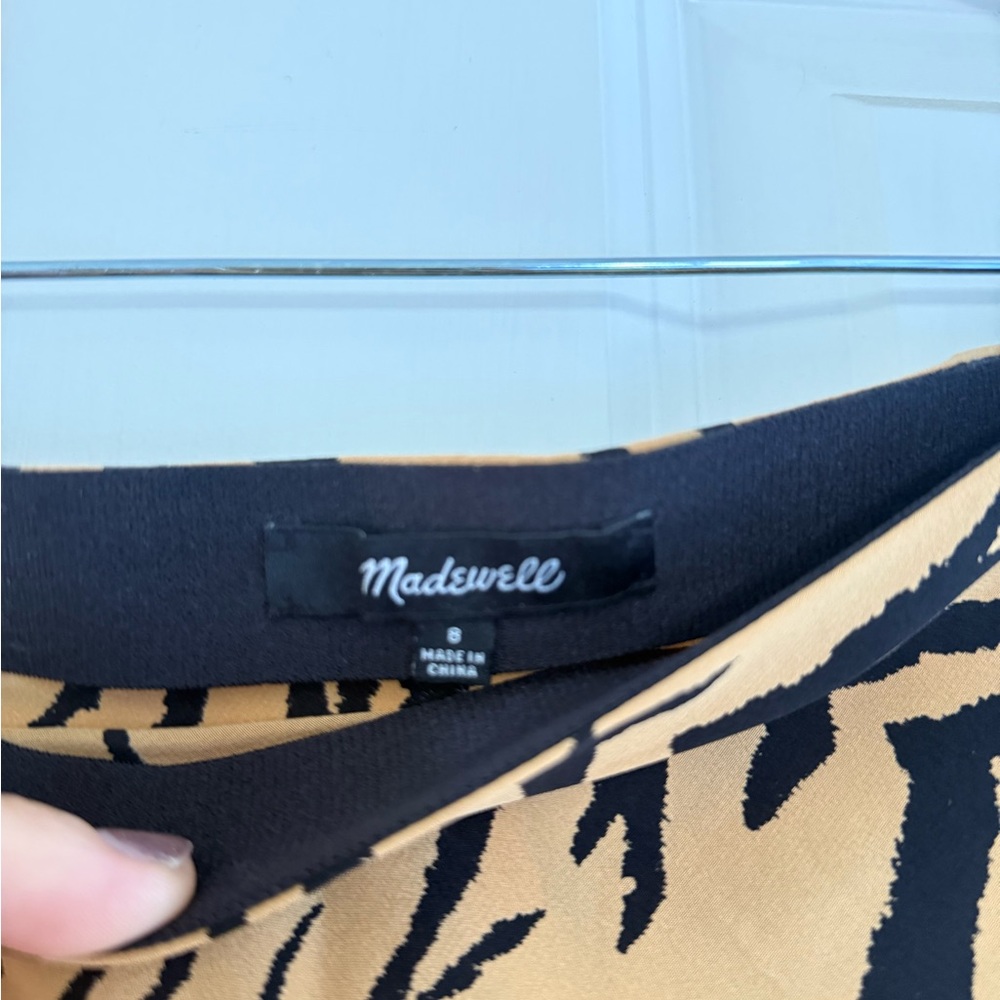 Madewell silk tiger print midi skirt - Picture 4 of 5